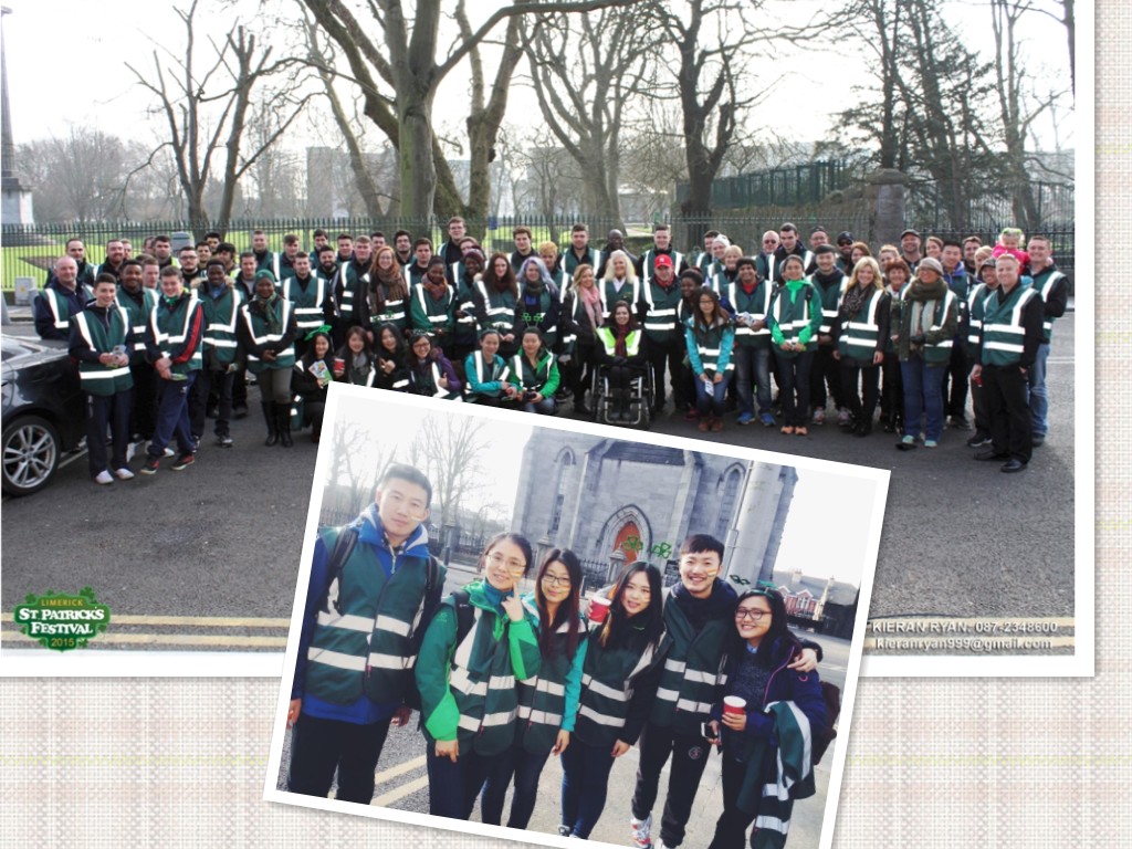 Volunteering at the St Patrick's Day Festival in Limerick