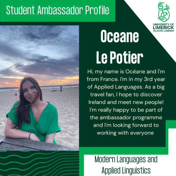 Oceane's ambassador profile.