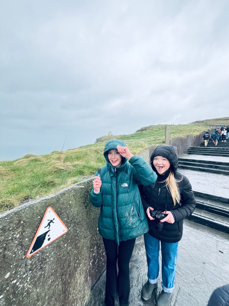 Brantley and "baby fork" on a trip