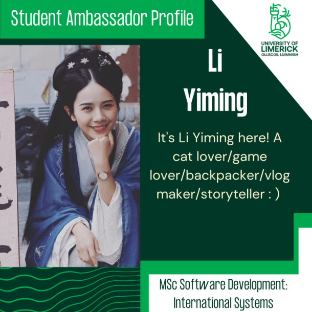 It's Li Yiming here! A cat lover/game lover/backpacker/vlog maker/storyteller : )