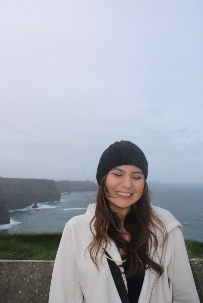 Yesenia enjoying the Cliffs of Moher