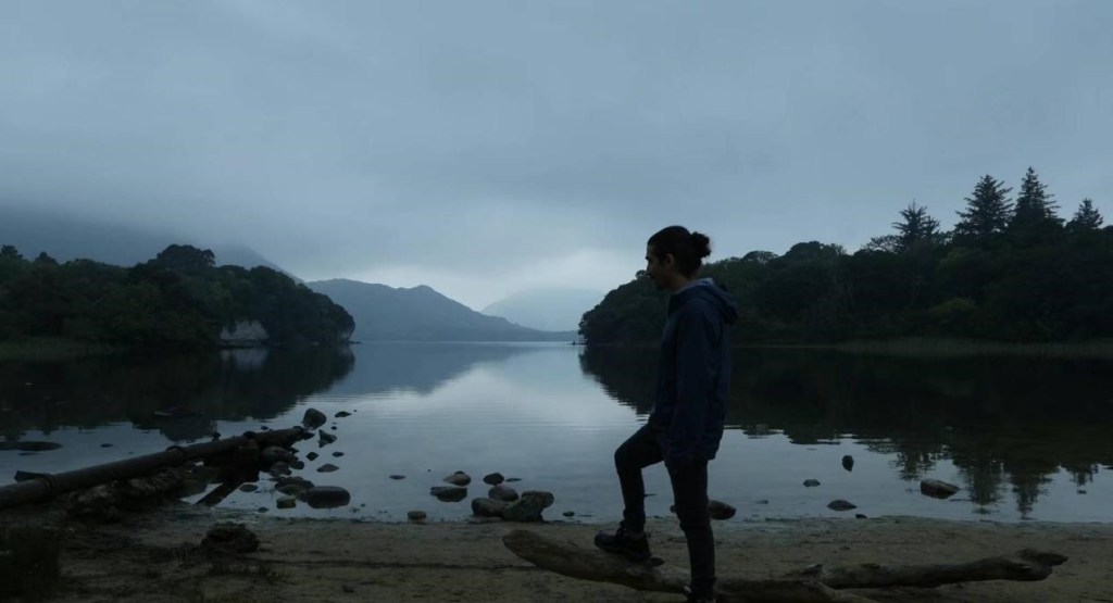 Niri's friend in front of Killarney lake