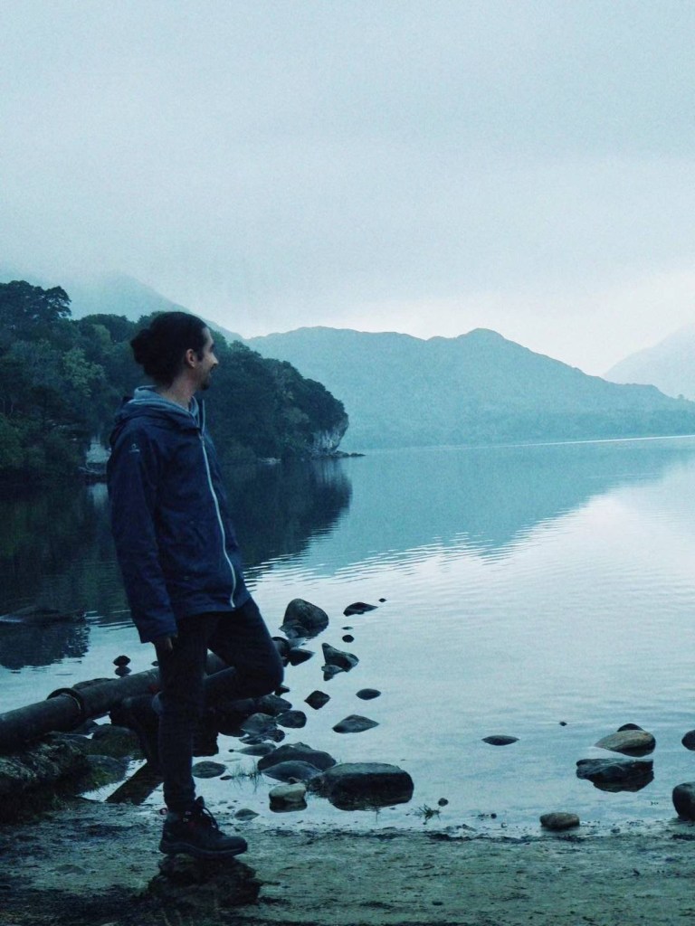 Niri's friend in front of Killarney lake