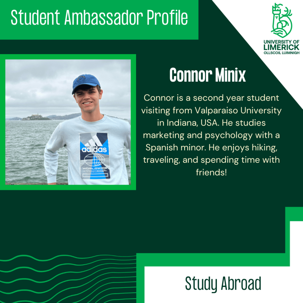 Connor Minix's student ambassador profile