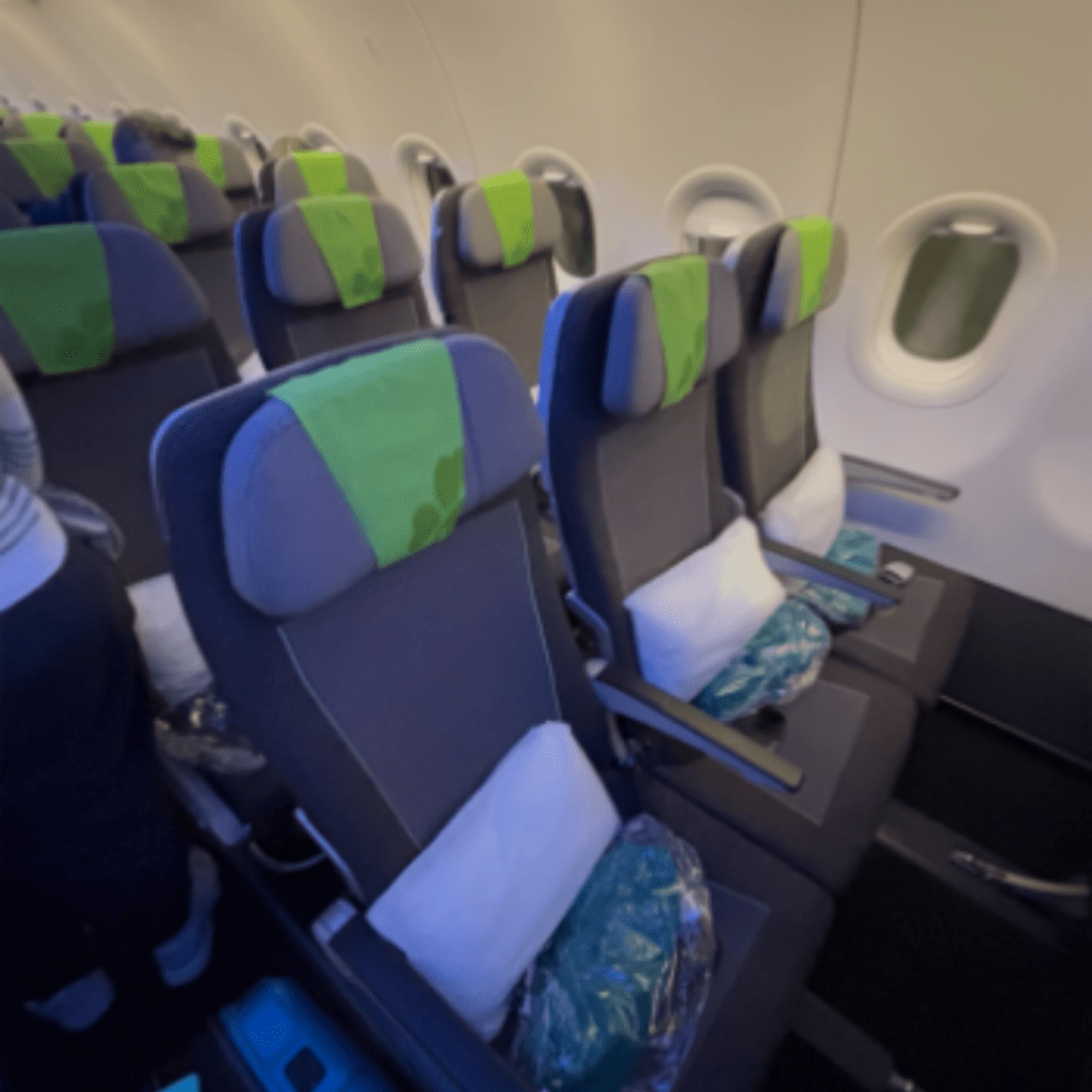 Empty Aer Lingus seats