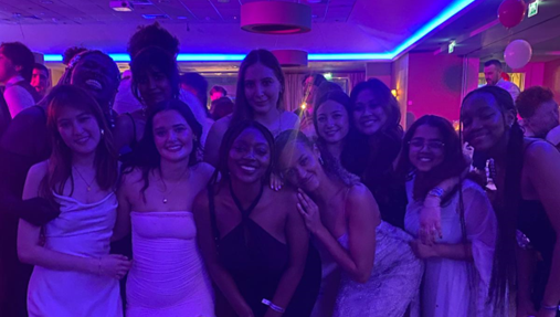 WISTEM Soc women at the Clubs and Socs ball
