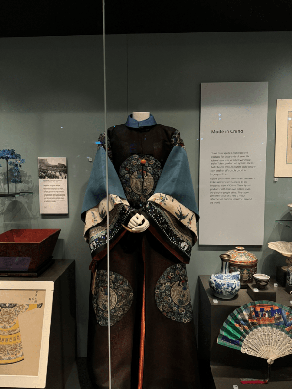 Traditional Chinese gown on display