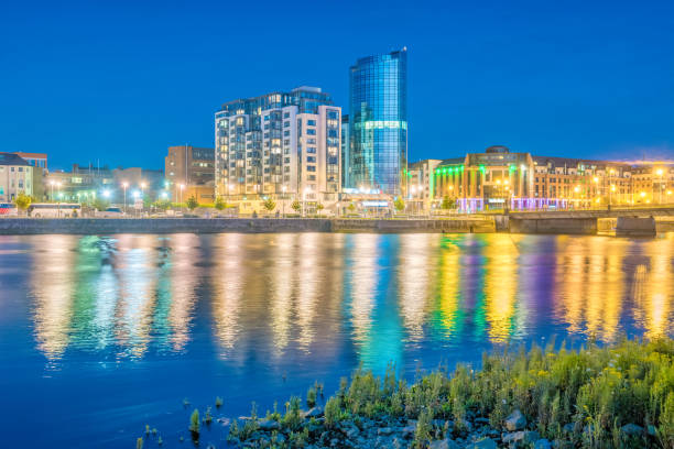 Limerick City skyline with river 