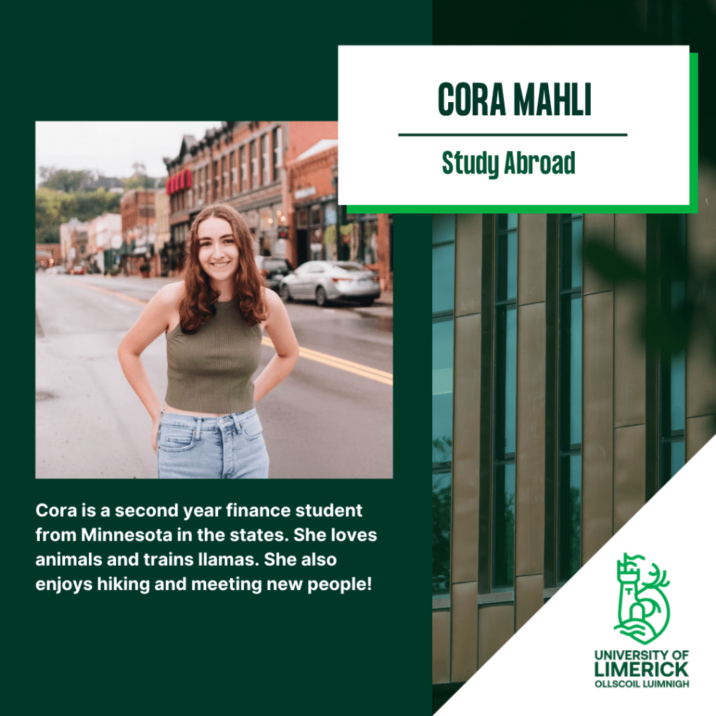 Cora Mahlis profile whi is a second year finance student  from Minnesota in the state.S he loves animlas and enjoys hiking and mee
