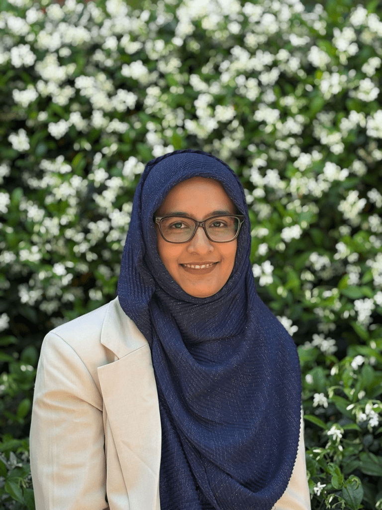 A portrait picture of Maimoona