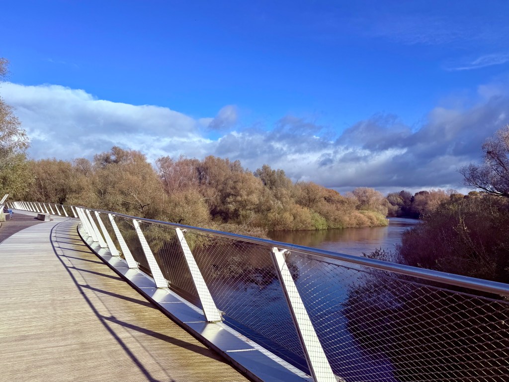 A picture of the Living Bridge and the river Shannon