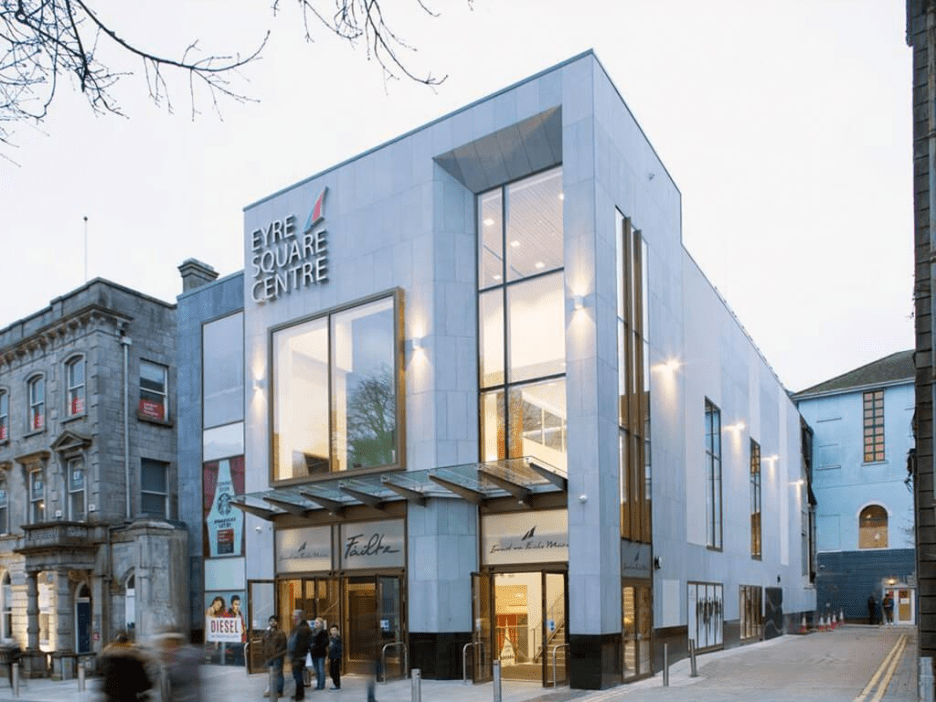 An outside shot of the Eyre Square Centre