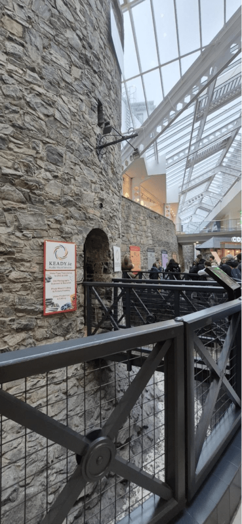A rock construction in the Eyre Square centre