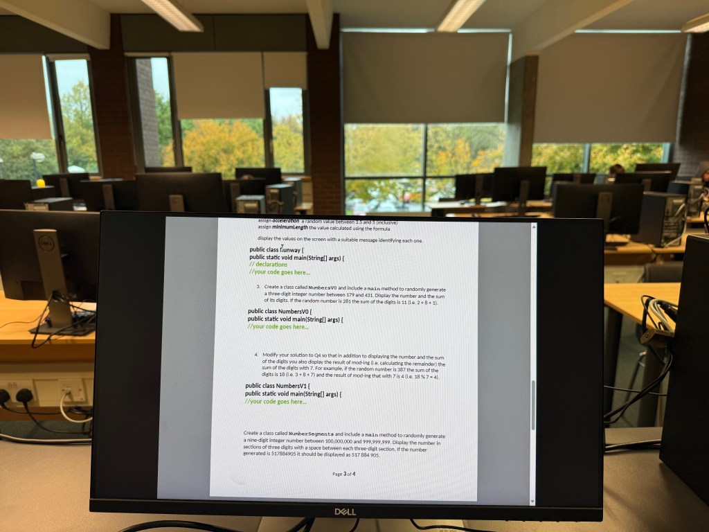 A computer screen in a lab